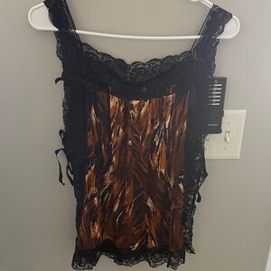 Vintage Lace Trim Camisole Top